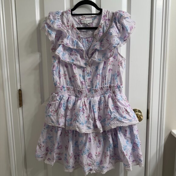 LoveShackFancy x Target LSF Light Purple Lou Mini Sun Dress 100% Cotton L Large - Picture 3 of 16